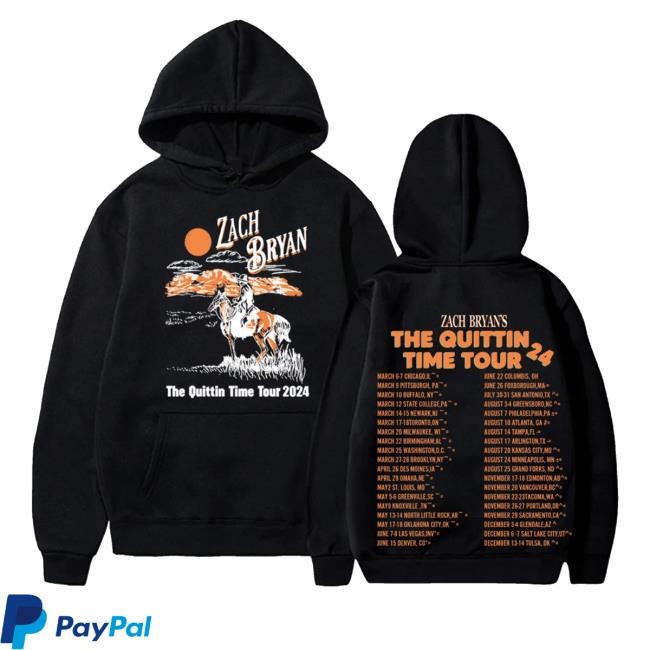 Zach Bryan Merchandise Official Store The Quittin Time Tour Sweatshirt